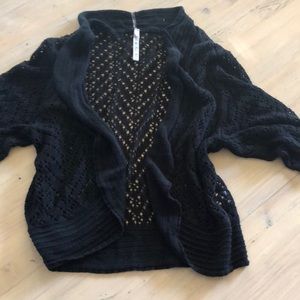 Sexy Black Crochet Cardi